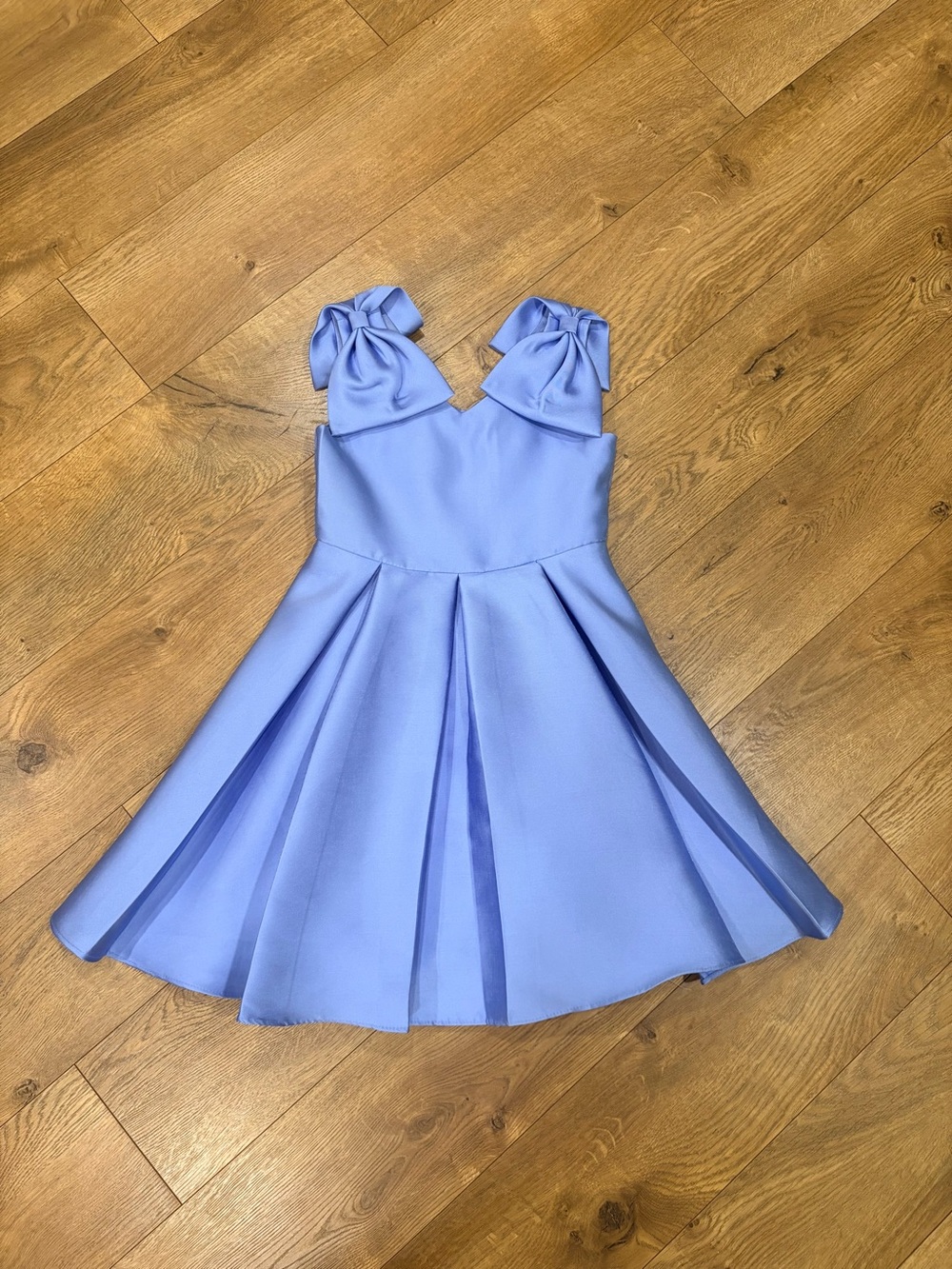 Rare Editions blue/purple BOW shoulder dress - Size 6X